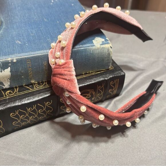 Elegant Pink Pearl-Studded Headband New! Fashion Headband for Women & Girls Wide - Picture 3 of 7